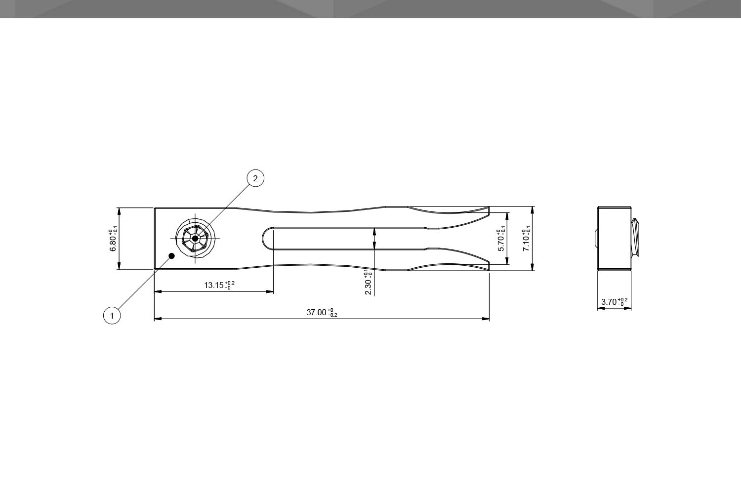 Desenho Técnico Freio POM 7,1mm x 37mm | CM 13R