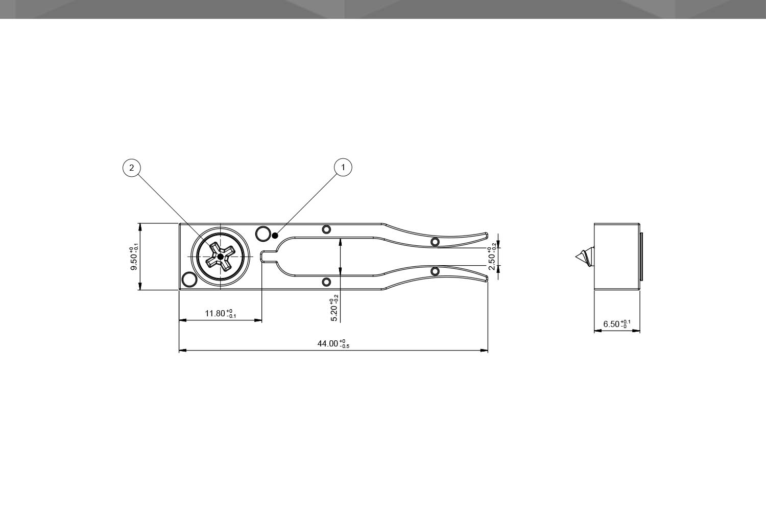 Desenho Técnico Freio Montado com 1 Parafuso | CM 15